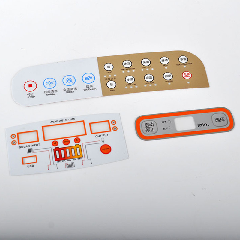 PC、PVC、PET，PMA按鈕面板/開(kāi)關(guān)薄膜面板018